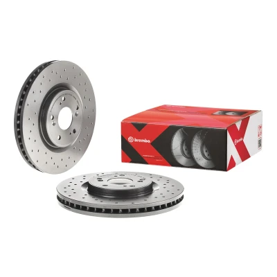Abbildung von BREMBO 09.B269.1X Bremsscheibe 320 32 5 gelocht/innenbel. beschichtet hochgekohlt mit Schrauben HONDA: ACCORD 8 Kombi,