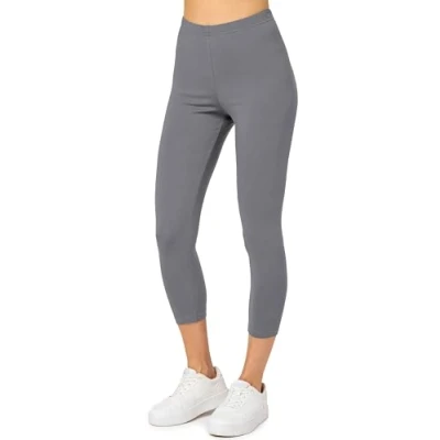 Abbildung von Merry Style Damen 3/4 Leggings Capri Sportleggings MS10 199 (Grau, XL)