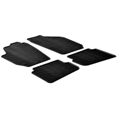 Abbildung von Gledring 0330 Fußmattensatz Gummi vorne und hinten 4 schwarz 750mm 550mm SKODA: Fabia 2, 2