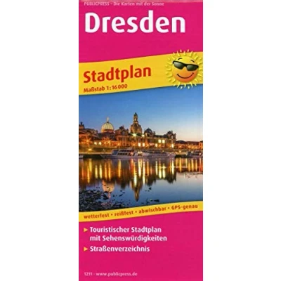 Abbildung von Dresden: Touristischer Stadtplan mit Sehenswürdigkeiten und Straßenverzeichnis. 1:16000 (Stadtplan: SP)