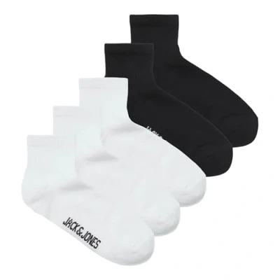 Abbildung von Jack &amp; Jones Jacleon Short Tennis Socks 5 PACK Socken, Herren, Größe: One Size, Black/white