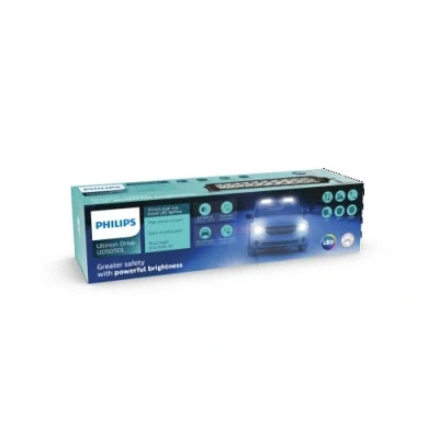 Abbildung von Philips Ultinon Drive 5050L LED Zusatzscheinwerfer für Fernlichtfunktion, 10&#039;&#039; Double Row Boost Lightbar, 12V/24V, 3.300 Lumen + Offroad Boost, bis zu +448 m Lichtstrahllänge, Straßenzulassung