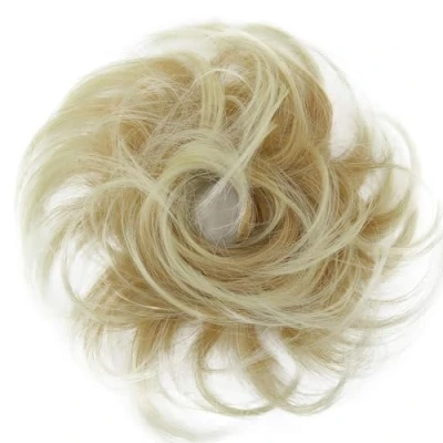 Abbildung von CAISHA Haarteil Haargummi Hochsteckfrisuren Voluminös Gewellt Unordentlich Kunstfaser DM13cm Blond Mix G13C