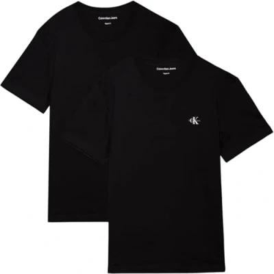 Abbildung von Calvin Klein Jeans Monologo 2 PACK Tshirt basic, Herren, Größe: Medium, Black/black