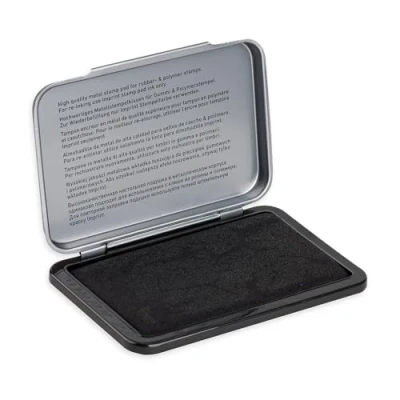 Abbildung von Imprint Handstempelkissen 9071M für den täglichen Bedarf zu Hause und im Büro 1 Stempelkissen schwarz, robuster Metalldeckel, wasserbasierte Tinte, Größe 9 x 5 cm, optimal Handstempel geeignet