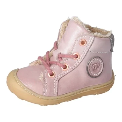 Abbildung von RICOSTA Mädchen Stiefel Georgie, Baby und Kleinkinder Lauflernschuhe, Weite: Schmal, lose Einlage, Leder, schnürstiefel, Viola/Meteor (310), 19 EU