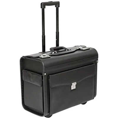 Abbildung von Pilotenkoffer Handgepäck Platz für Akten &amp; Laptop geeignet Business, Reisen, mit Rollen Aktentasche, Tasche, Business Trolley