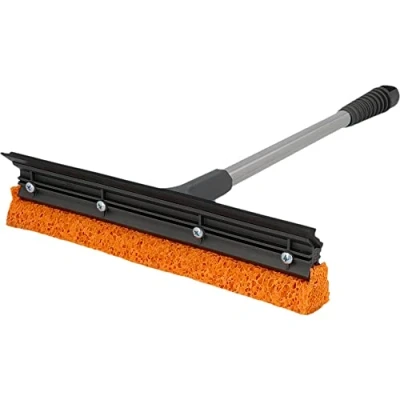 Abbildung von NIGRIN Scheibenreiniger 240 x 410 mm, mit Abziehlippe und Gummischwamm, Länge: 41 cm, grau