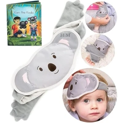 Abbildung von Kühlpads Kinder von Halo Mask &quot;Kam der Koala&quot; Kühlakku bei Verletzungen Kalt Warm Kompresse für gegen Schmerzen, Fieber Erste Hilfe Kühlpack mit Bilderbuch