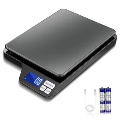 Abbildung von KUBEI Küchenwaage, digital 5KG/0.1g USB Ladung, Briefwaage mit Großer Edelstahl Wiegefläche, Tara Funktion
