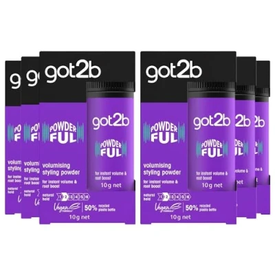 Abbildung von Schwarzkopf got2b POWDER&#039;ful Volumising Styling Powder 10 g Pack of 6 by