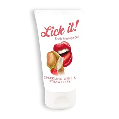Abbildung von Gel “Erotic Massage Sparkling Wine and Strawberry“ mit Erdbeer /Sekt Aroma