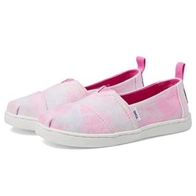 Abbildung von TOMS Jungen Mädchen Classic Alpargata Flacher Slipper, Neon Pink Multi Tie Dye, 19.5 EU