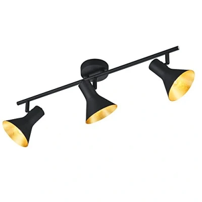 Abbildung von Reality Leuchten R80163002 Spotleuchte, Metall, schwarz/gold