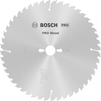 Abbildung von Bosch 1x PRO Wood Kreissägeblatt für Netz Tischkreissägen (für Weichholz, Hartholz, Ø mm, Professional Zubehör Tischkreissäge)