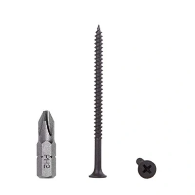 Abbildung von (150 Stück) Schwarze Phosphat Kohlenstoffstahl 4,2 x 70 mm Schnellbauschrauben, Phillips Stiftkopf, Feingewinde, Trockenbaublech Verschlüsse (150, mm)