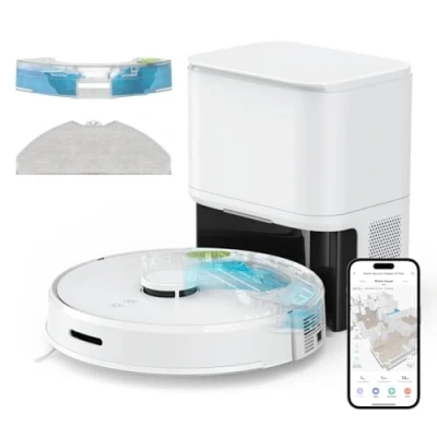 Abbildung von SwitchBot Saugroboter S1 Plus mit der Absaugstation, 70 Tage freihändige Reinigung, LiDAR Navigation, Smarte Kartierung, 2700Pa Starke Saugkraft, kompatibel Alexa, ideal für Hartböden, Teppiche