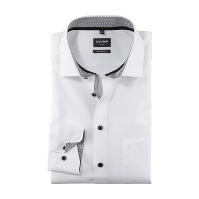 Abbildung von OLYMP Luxor modern fit Hemd Langarm New Kent Kragen Chambray, Größe 46, Farbe Hellgrau