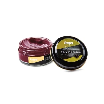 Abbildung von Kaps Schuhcreme für Glattes und Genarbtes Leder Schuhpflege Delicate Cream (156 Kirschrot Morello Cherry)