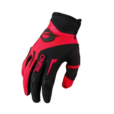 Abbildung von O&#039;NEAL Fahrrad &amp; Motocross Handschuhe Kinder MX MTB DH FR Downhill Freeride Langlebige, Flexible Materialien, belüftete Handinnenfäche Element Youth Glove Schwarz Rot Größe XS