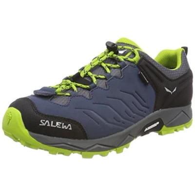 Abbildung von Salewa Unisex Kids Jr Mountain Trainer Waterproof Trekking hiking shoes, Dark Denim Cactus, 1.5 UK