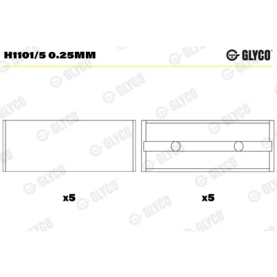 Abbildung von GLYCO H1101/5 0.25mm Kurbelwellenlager