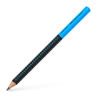 Abbildung von FABER CASTELL 511910 Bleistift Jumbo Grip Two Tone, Härtegrad HB, schwarz blau, 1 Stück