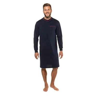 Abbildung von JP 1880 Herren Nachthemd Schlafanzug lang, Dunkel Marine, 6XL