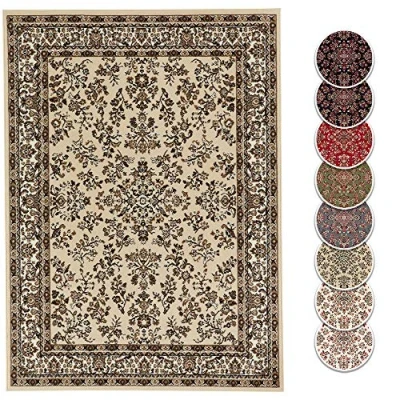 Abbildung von Home affaire Teppich »Halton«, rechteckig, 8 mm Höhe, Kurzflor, Orient Optik, mit Bordüre, Läufer, pflegeleicht, gekettelt