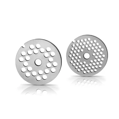 Abbildung von Bosch Lochscheiben MUZ45LS, für Fleischwolf, 2 Scheiben: 3mm, 6mm, Edelstahl, spülmaschinengeeignet, MUM4, Serie und 4, Silber