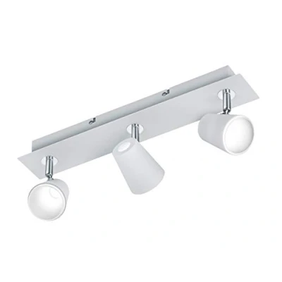 Abbildung von Trio Leuchten LED Deckenleuchten Narcos 873110331, Metall weiß matt / Chrom, 3 x 6 Watt, 7.5 45.0 16.0 cm