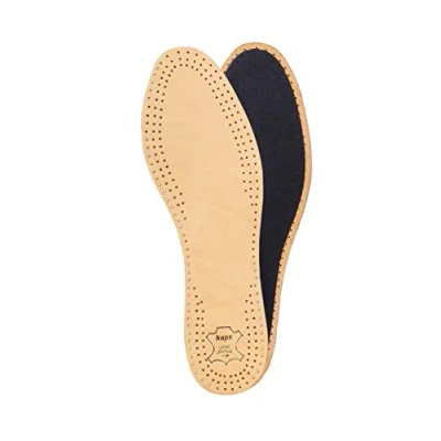 Abbildung von Premium Aktivkohle Einlegesohlen naturgegerbte Leder Schuheinlagen &amp; Ledersohlen für Schuhe Stiefel Kaps Extra Leather Schuhsohlen in allen Größen (Men 44 EUR)