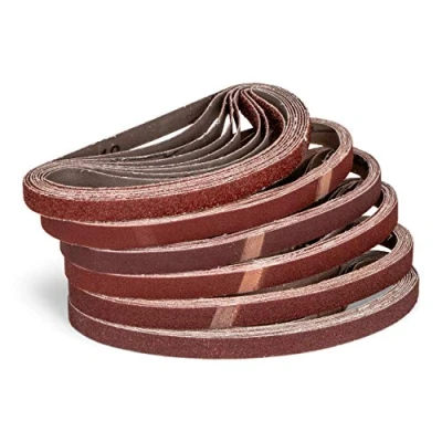 Abbildung von 48 Stück/Gewebe Schleifbänder / 13 x 457 mm/je 8 Korn 40 60 80 120 180 240 für Powerfeile/Schleifpapier/Schleifband Set