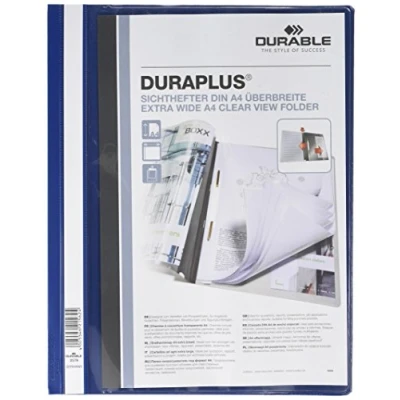 Abbildung von Durable Angebotshefter Duraplus mit Sichttasche für A4, dunkelblau, 25er Packung, 257907