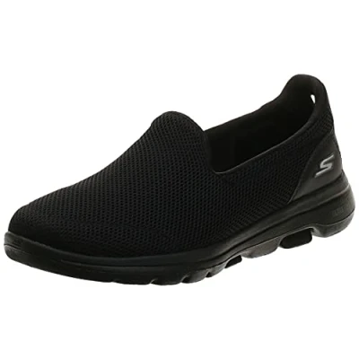 Abbildung von Skechers Damen Go Walk 5 Sneaker, Black Textile Trim, 36.5 EU