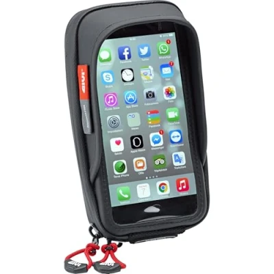 Abbildung von Givi S957B Wasserdichter Smartphone Halter für Motorradlenker iPhone/Galaxy, Schwarz
