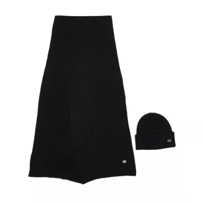 Abbildung von Calvin Klein RE LOCK Beanie Scarf SET Mütze, Damen, Größe: One Size, Black