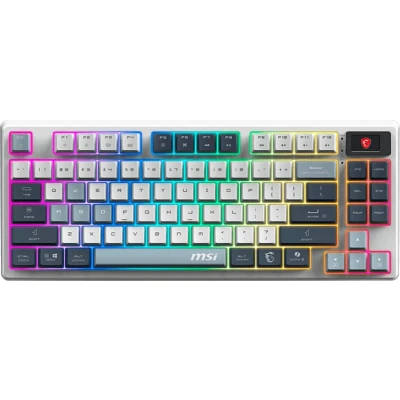 Abbildung von MSI Gaming Tastatur »FORGE GK600 TKL WIRELESS SKY«, (Antirutsch Füße Funktionstasten Licht Bewegungs Sensor Multimedia Tasten USB Anschluss Windows Sperrtaste Lautstärkeregler)
