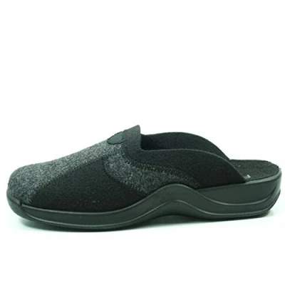 Abbildung von Rohde Schuhe Herren Hausschuhe Pantoffeln Filz Vaasa H 2743, Größe:43 EU, Farbe:Grau