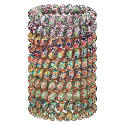 Abbildung von JessLab Spirale Haargummis, 10 Stück Sortierte, Spurlose Spiral Niedliche Plastikspirale als Pferdeschwanzhalter, Schadensfreies Haar Accessoire für Frauen und Mädchen, Farbe 1 Mischen