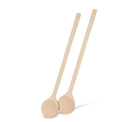 Abbildung von SOHFA 2x Kochlöffel aus Holz europäisches Buchenholz 2er Set Holzkochlöffel 28cm Holzlöffel runder nachhaltig 100% FSC