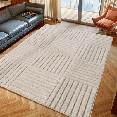 Abbildung von Ayyildiz Teppiche Teppich "ART 1123" rechteckig 8 mm Höhe Cut-Loop-Struktur mit hochwertiger 3D-Optik