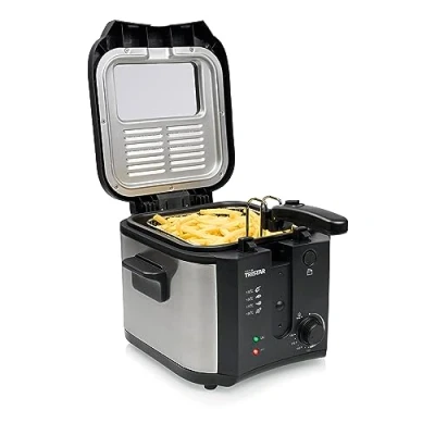 Abbildung von Tristar Fritteuse 2,5 L Volumen Einklappbarer Griff Cool Touch Griffe 1600 W FR 6878