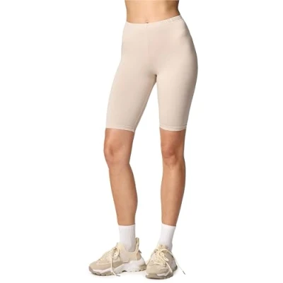 Abbildung von Merry Style Damen Sport Leggings kurz Sportleggings Radlerhose Sporthose aus Viskose MS10 145 (Beige, M)