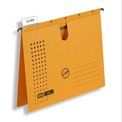 Abbildung von ELBA Hängehefter chic für A4, aus Karton, gelb, 25er Pack