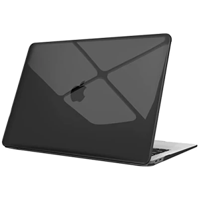 Abbildung von Fintie Hülle kompatibel mit MacBook Air 13 (2018 2020 Version) A2337(M1)/A2179/A1932, Ultradünne Hartschale Schutzhülle Snap Case, Schwarz