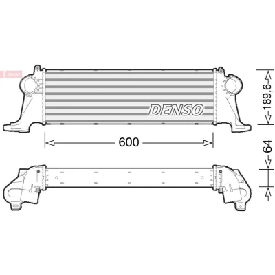 Abbildung von DENSO DIT12004 Ladeluftkühler Aluminium