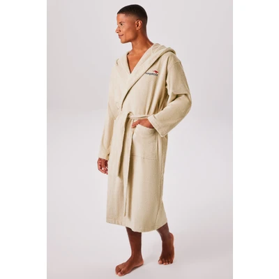 Abbildung von KangaROOS Unisex-Bademantel "Cassidy, für Damen &amp; Herren, Standardlänge Überlänge" 1 Stk. mit Taschen, Männer und Frauen, Baumwolle, Reise, Hotel, Sauna, S-3XL