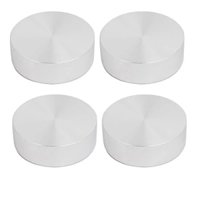Abbildung von sourcing map 4stk 30mm Durchm 10mm Dicke M8 Gewinde Aluminium Scheibe Hardware für Glastisch