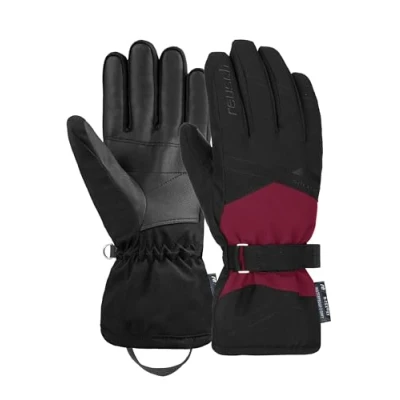 Abbildung von Reusch Helena R TEX® XT extra warme, wasserdichte, Winddichte und atmungsaktive Winterhandschuhe Fingerhandschuhe Schneehandschuhe Skihandschuhe für Damen, 7.5, schwarz dunkelrot
